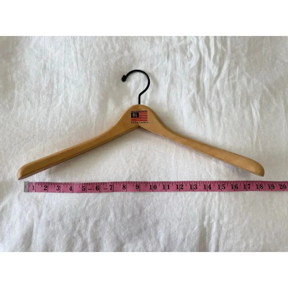 Polo Ralph Lauren | Brown Wood Curved Coat Hanger Vintage | Flag